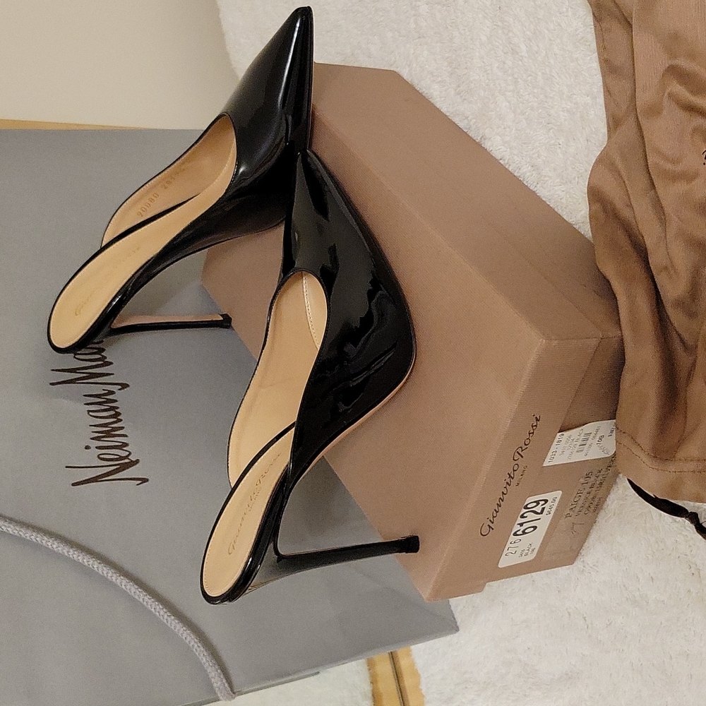 GIANVITO ROSSI BLACK MULES - Brand New w/tag - Picture 5 of 6